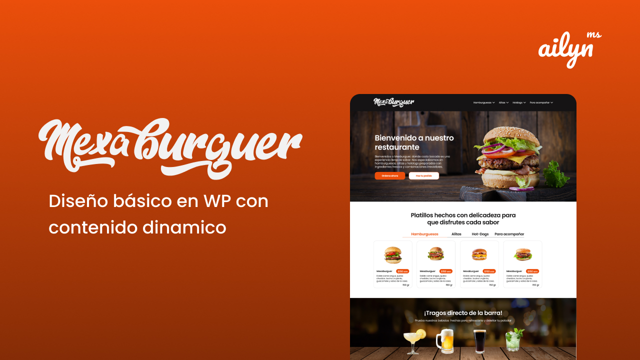 Mexaburguer | Sitio Básico con WP + Elementor (LIVE) Licencia GPL